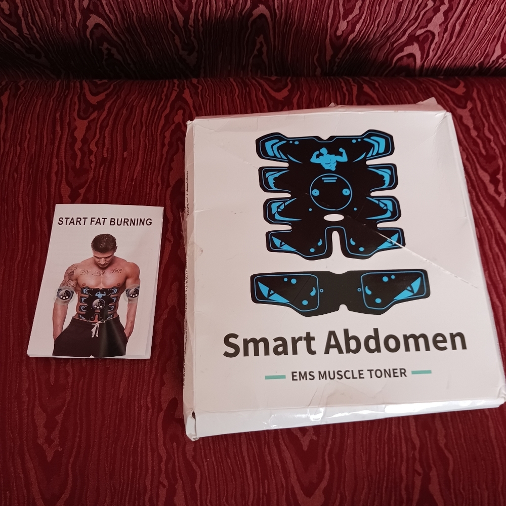 Abs Trainer Vibration Belt Machine EMS Muscle Stimulator Toner Fitness Training